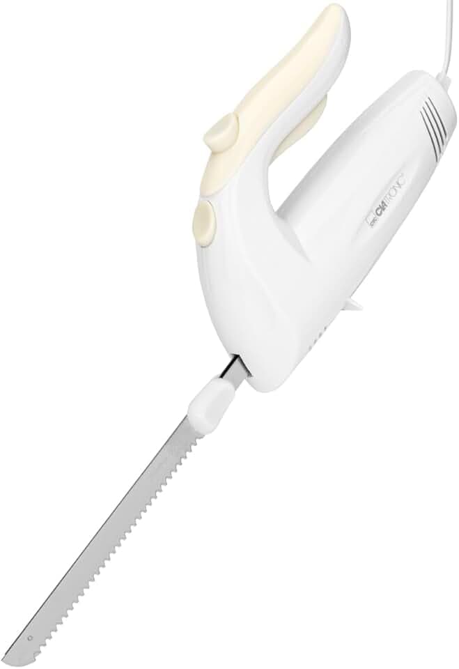 Clatronic® elektrisches Messer | Elektromesser für Fleisch, Brot und Tiefkühl | Edelstahl-Klinge | rostfrei und spülmaschinengeeignet | starker 150W Motor | elektrisches Küchenmesser | EM 3062