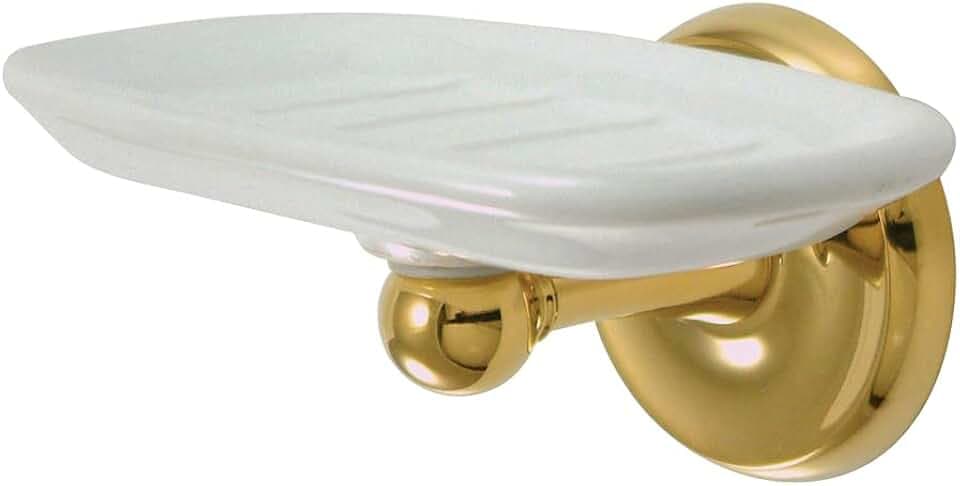 Kingston BA315PB Classic Wall-Mount Soap Dish Holder, Polished Brass