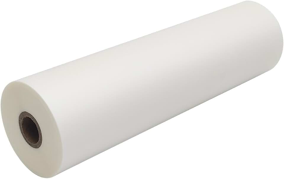 12.6Inchx656Ft Standard Matte Thermal Laminating Film BOPP Thermal Film Hot Roll Laminating Film, 1Inch Core, 1Mil(28mic) Thickness Laminate Rolls