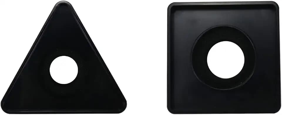 Square and Triangle Microphone Stand, Black, 2Pcs