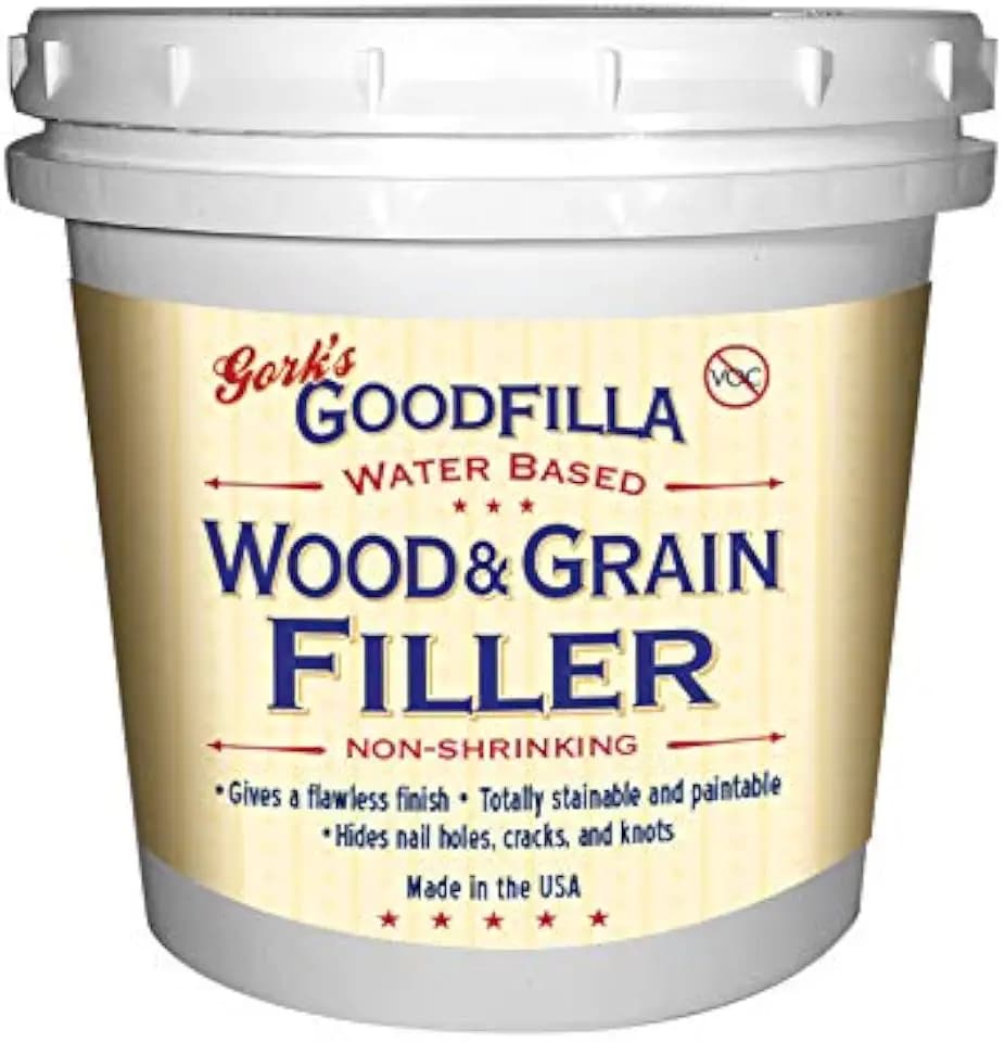 Water-Based Wood & Grain Filler (Trowel Ready) - Rosewood - 1 Gallon By Goodfilla | Replace Every Filler & Putty | Repairs, Finishes & Patches | Paintable, Stainable, Sandable & Quick Drying