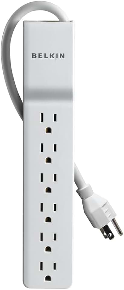 Belkin 6-Outlet Commercial Power Strip Surge Protector, 6ft Cord, 720 Joules, White