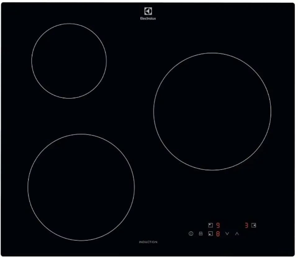 Electrolux CIB60320CK Induktionskochfeld, 60 cm, 3 Kochzonen, Intensitätsstufen, PowerBoost-Funktion, Schnellheizung, Timer, Sicherheitsverriegelung