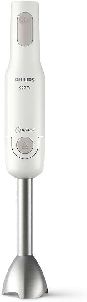 Philips Daily Collection ProMix Stabmixer, Intuitiv Einfach, Leistungsstark, 650 W, Ergonomisches Design, Spritzschutz für Messereinheit, Kunststoff/Metall (HR2534/00)