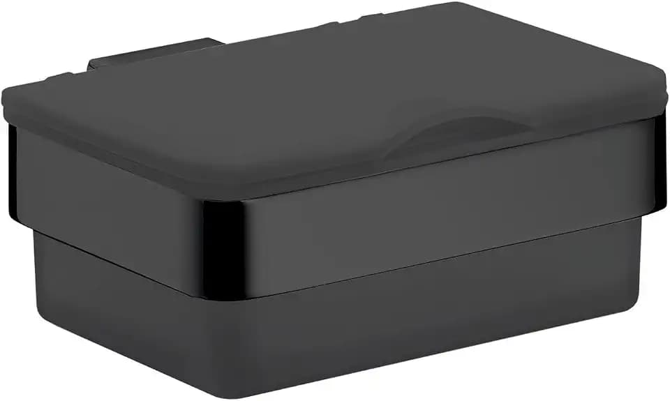 EMCO LOFT Feuchttücherbox Kunststoff, Breite, Feuchtpapierspender für Toiletten Schwarz