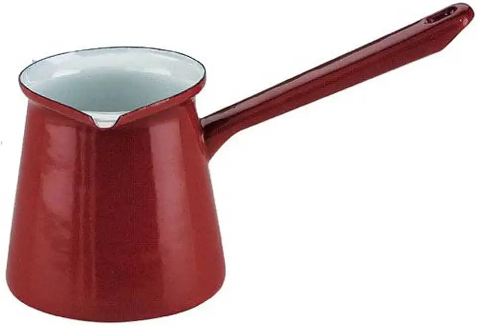 Ibili Kaffeekanne Roja türkischer Stil 0,5 l aus emailliertem Stahl in rot, 10 x 20 x 10 cm