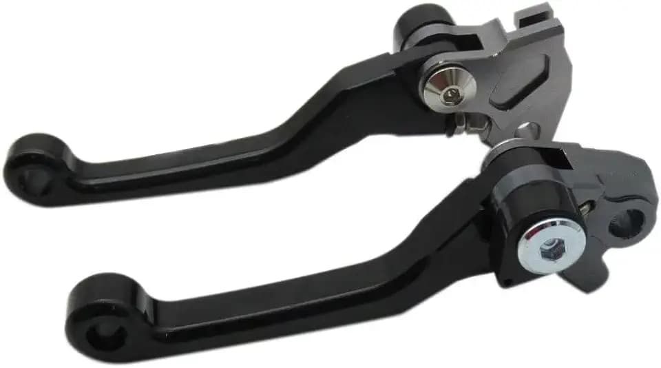 2 PCS (Brake & Clutch) Brake Clutch Lever With KX LOGO Fits for KAWASAKI KX65/85/100/125/250 KX250F/KX450F (Black)