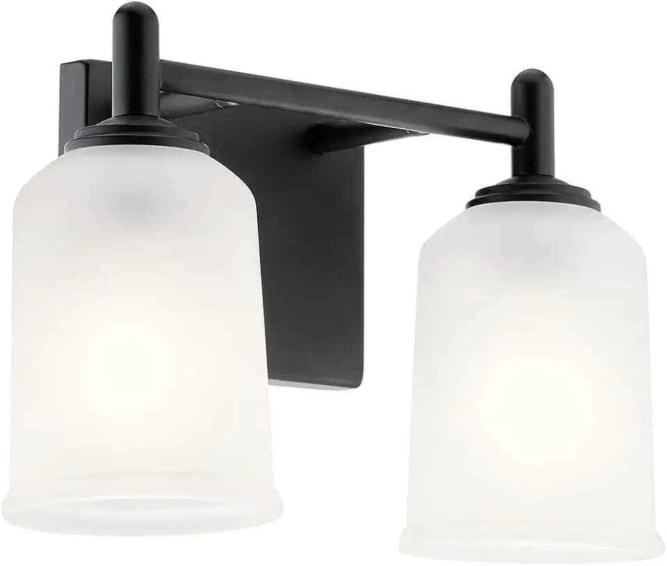 Kichler Shailene 2-Light Bathroom Vanity Light, Black