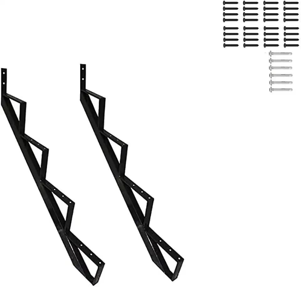 MTB Black Steel Stair Riser with 1/2/3/4/5/6/7 Steps