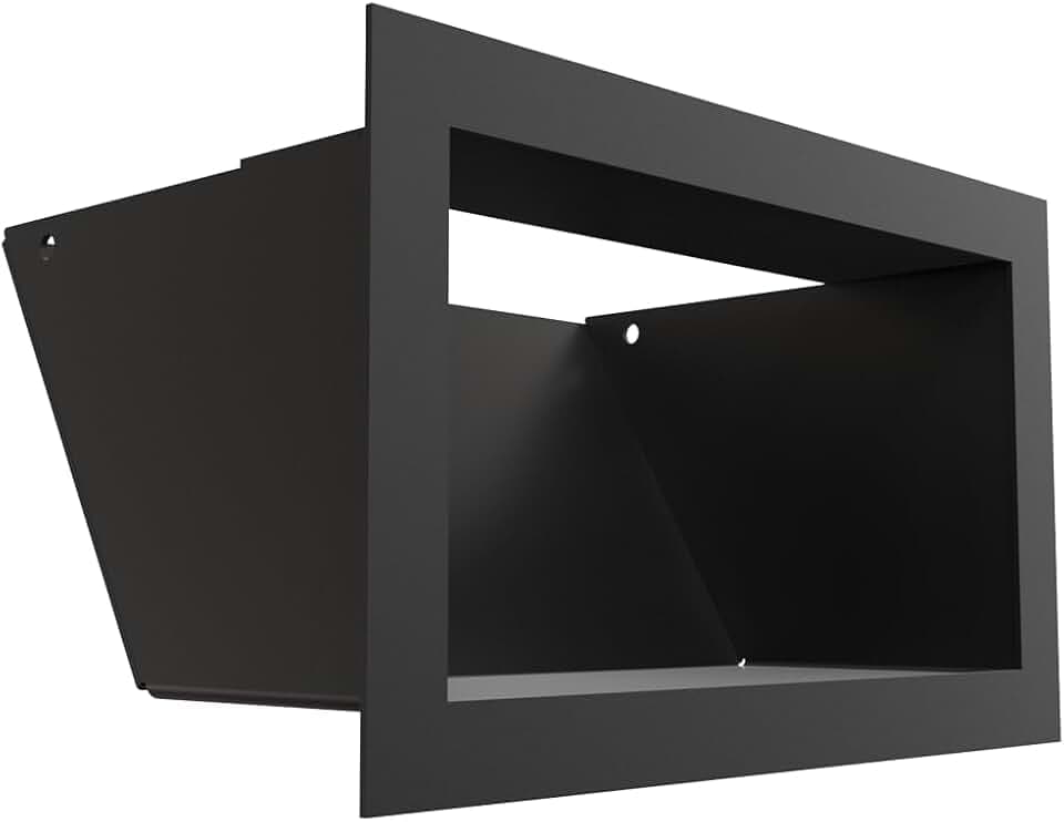 KRATKI Lüftungsgitter Warmluftgitter Luft 12 x 20 cm schwarz Kamingitter