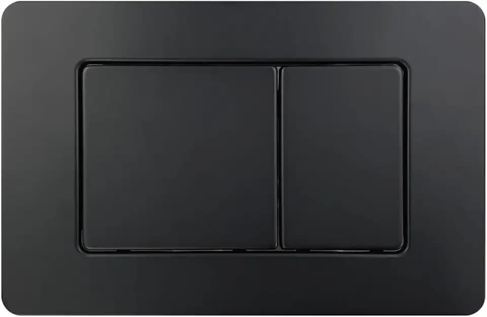 Drückerplatte Schwarz Matt Edelstahl Kompatibel mit Geberit Duofix Sigma/Delta/BASIC Betätigungsplatte für 2 Mengenspülung