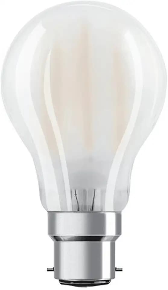 Osram LED Star matte Filament LED Lampe, B22d Sockel, Kaltweiß (4000K), Birnenform, Ertsatz für herkömmliche 60W-Glühbirnen, 1er-Pack
