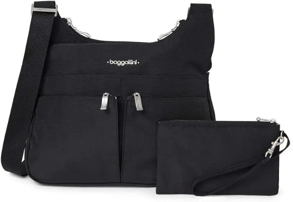 Baggallini Crossbody Travel Bag 11x8.5 Lightweight Water-resistant Nylon Handbag