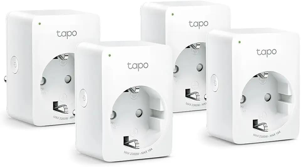 Tapo P100 WLAN Smart Steckdose 4er Pack, Smart Home WiFi Steckdose, Alexa Zubehör, funktioniert mit Alexa, Google Home, App gesteuert, Sprachsteuerung, Fernzugriff, Kein Hub notwendig