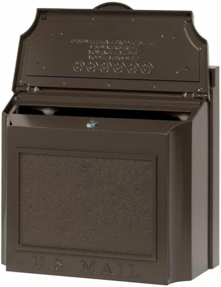 Whitehall Wall Mailbox - Locking - French Bronze,Extra Large