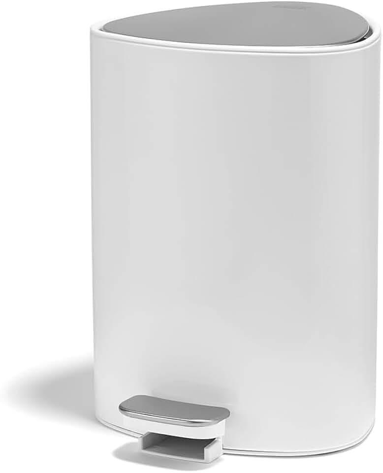 Joseph Joseph EasyStore 5L Treteimer, Edelstahl Mülleimer mit Mülltütenfach, Soft-Close, Bad & Schlafzimmer