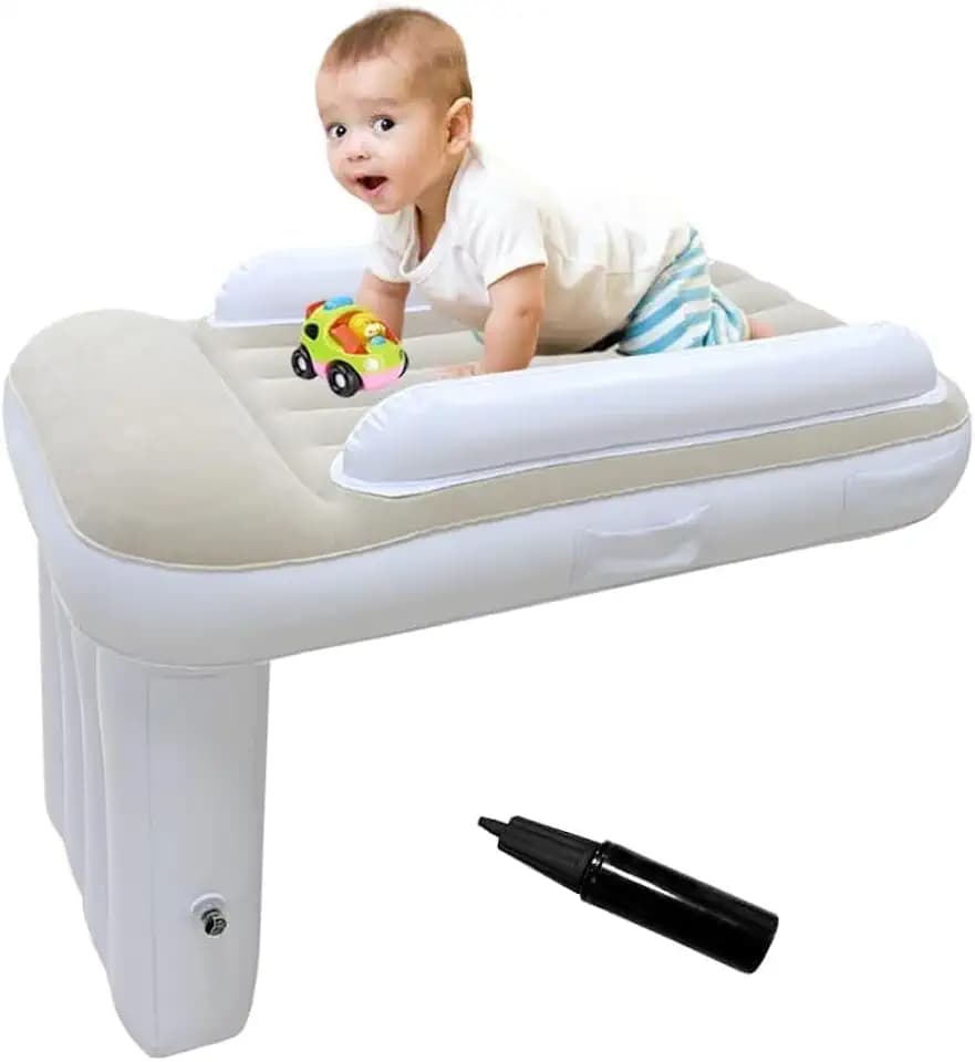 Air Baby Flugzeug Must Have Tragbare Flugzeug Sitzverlängerung Kinder Schlafen (mit Luftpumpe) - Aufblasbar Flugzeugbett Baby Passt zu Den Meisten Sitzen für Flüge Auto