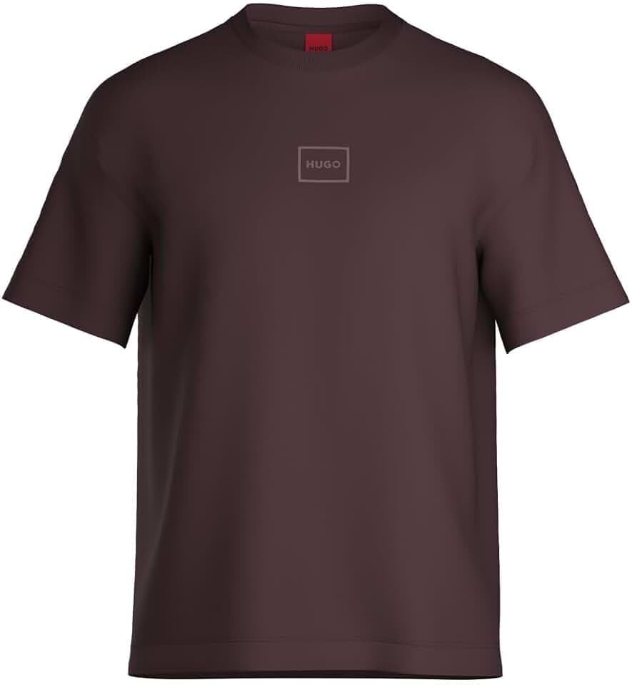 HUGO Herren Laze T-Shirt T-Shirt aus Stretch-Baumwolle mit Logo-Print