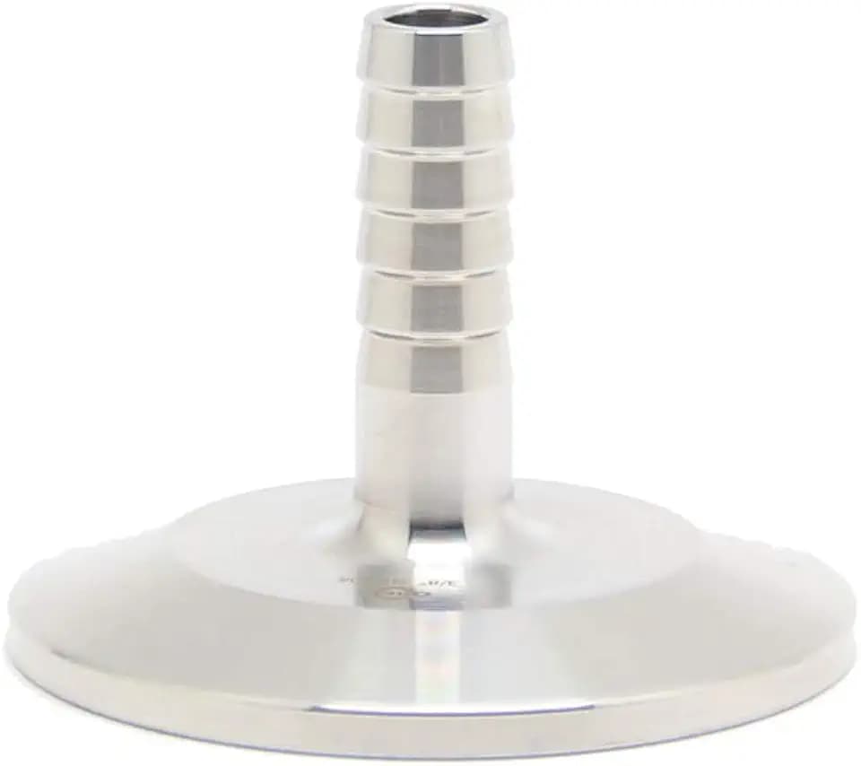 QiiMii SS304 3,8 cm Tri Clamp auf 3/8 Zoll Schlauchadapter Sanitärschlauch Rohrverschraubung (3/8 Zoll Widerhakenschlauch)