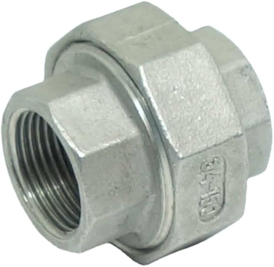 1 Piece Cast Pipe Fittings Threaded Union - 3/4" NPT Female Fitting Stainless Steel 304, Class 150
