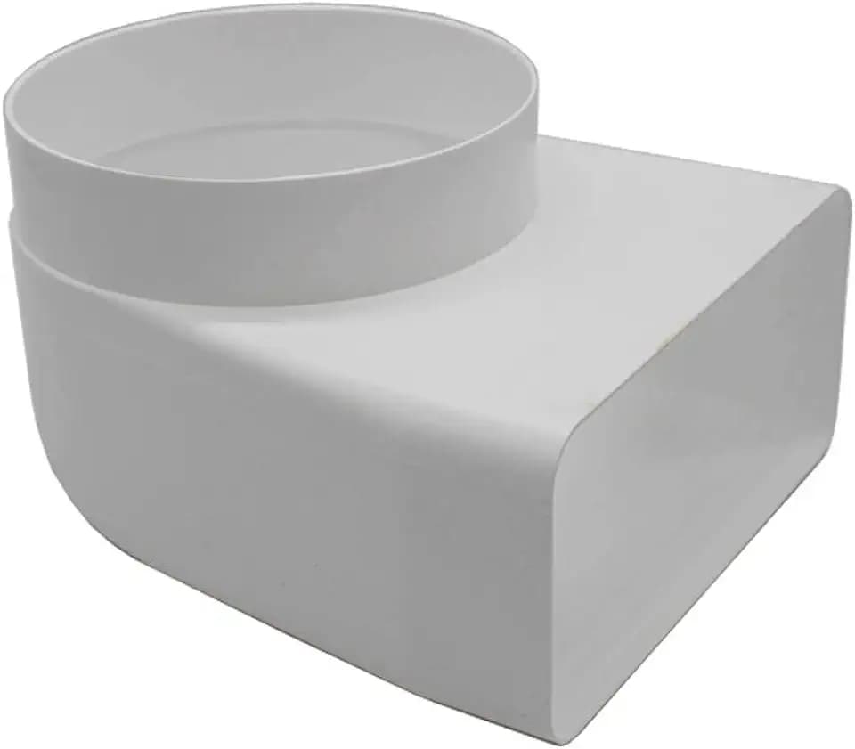 Kair System 125 150mm x 70mm Rectangular To Round (125mm Male Spigot) 90 Degree Bend - SYS-125 - DUCVKC606 by Kair
