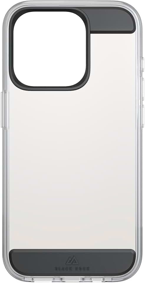 Black Rock Hülle für iPhone 15 Pro (slim, TPU, TPU Polster, robust, stoßdämpfend, antibakteriell, durchsichtig, transparent, Cover, Handyhülle für iPhone 15 Pro, Case, Handycase) schwarz