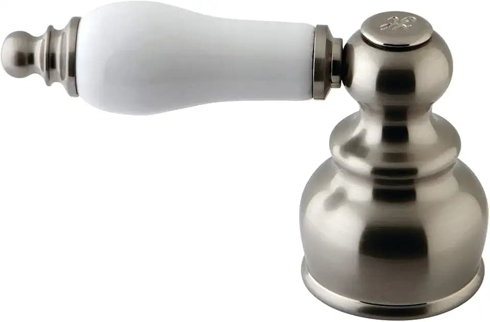 Kingston KBH608BH Porcelain Lever Handle (Hot Side), Brushed Nickel