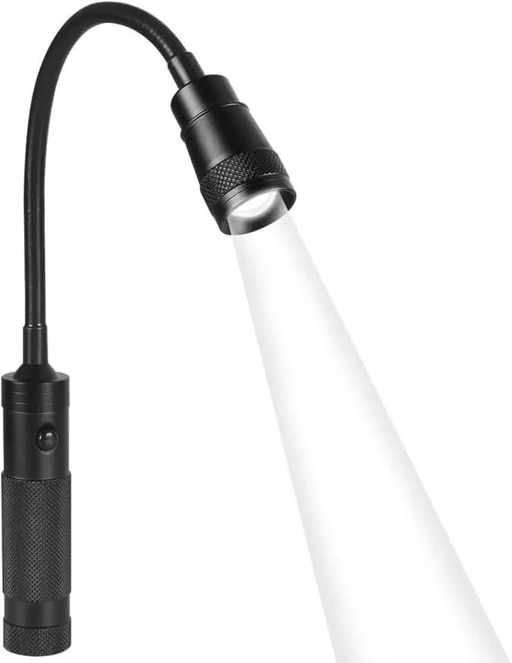 Grilllicht, Flexibel Grill Lampen Lichter, Zoombare Grilllampe mit Magnetfuß, 360° Verstellbare BBQ LED Leuchten für Barbecue Picknick Outdoor