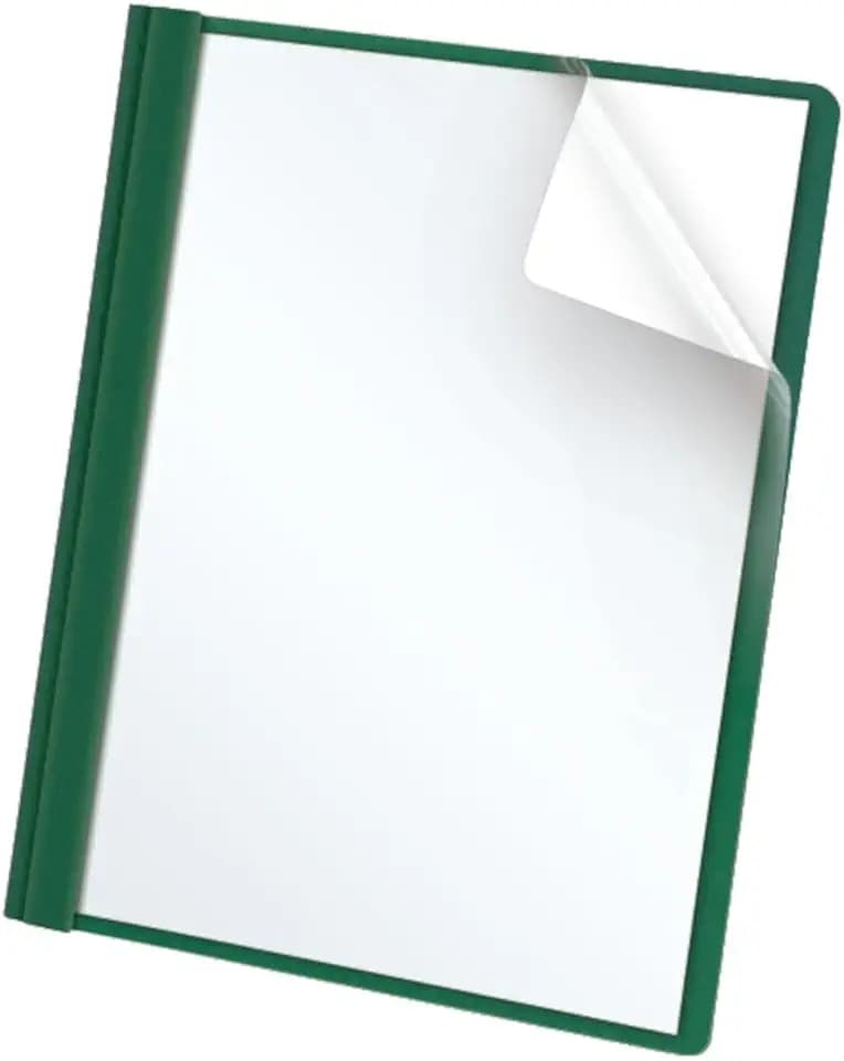 Oxford Transparente Frontberichtshüllen, Briefgröße, Jägergrün, 25 Stück pro Box (55856)