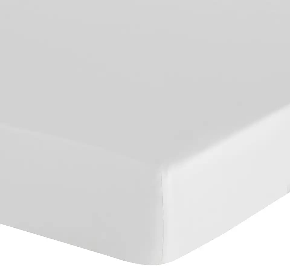 Eurofirany - Spannbettlaken 140x200 - Bettlaken Basic aus Baumwolle, Spannbetttuch mit Gummizug, Widerstandsfähig - für Dicke Matratzen 30 cm Tiefe Tasche - Viele Farben, Weiß