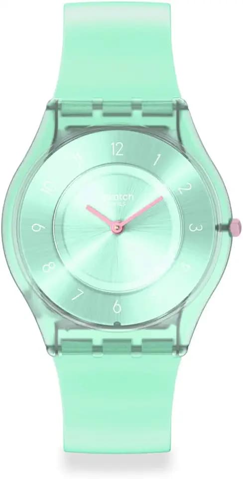 Swatch Skin Classic Biosourced Unisex Watch Casual Polymer Green Quartz Waterproof Pastelicious Teal