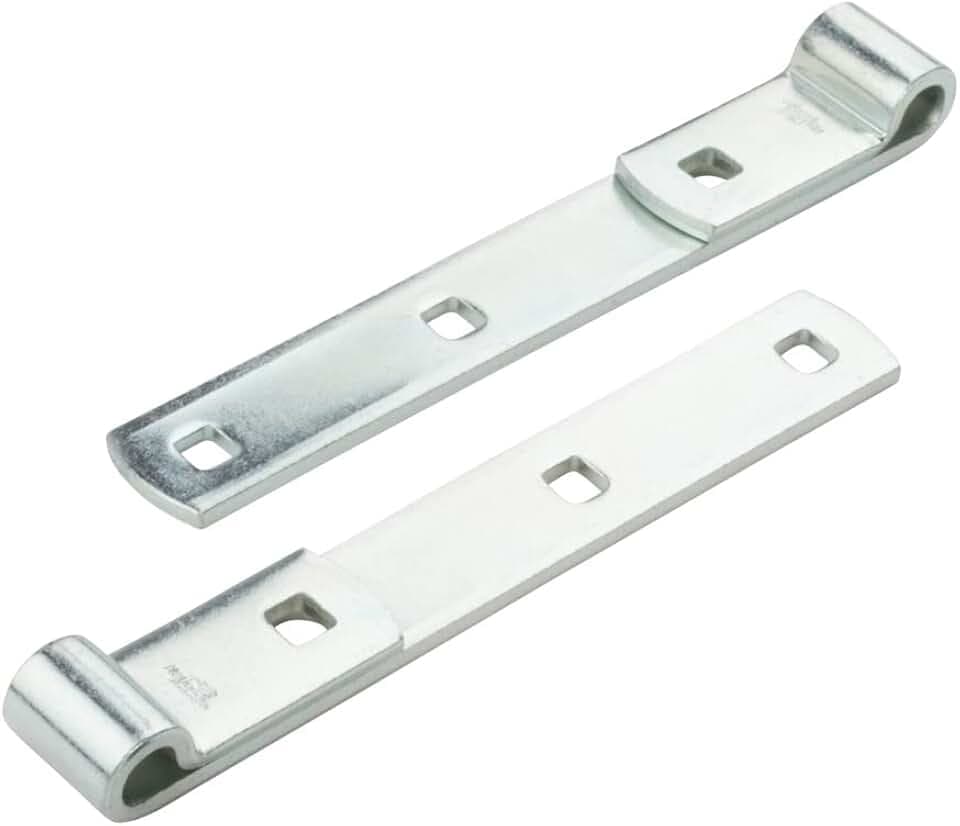 National Hardware Screw Hooks Strap Hinges, 8", Steel, 2-Pack, Zinc Plated