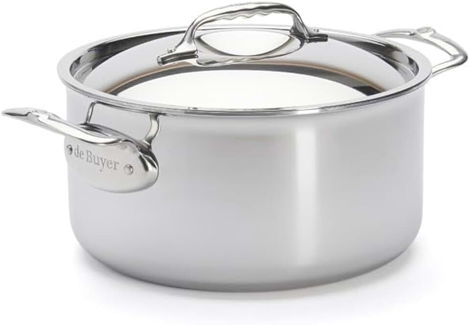 De Buyer - AFFINITY Edelstahltopf mit Edelstahldeckel - 24 cm - 3742.24