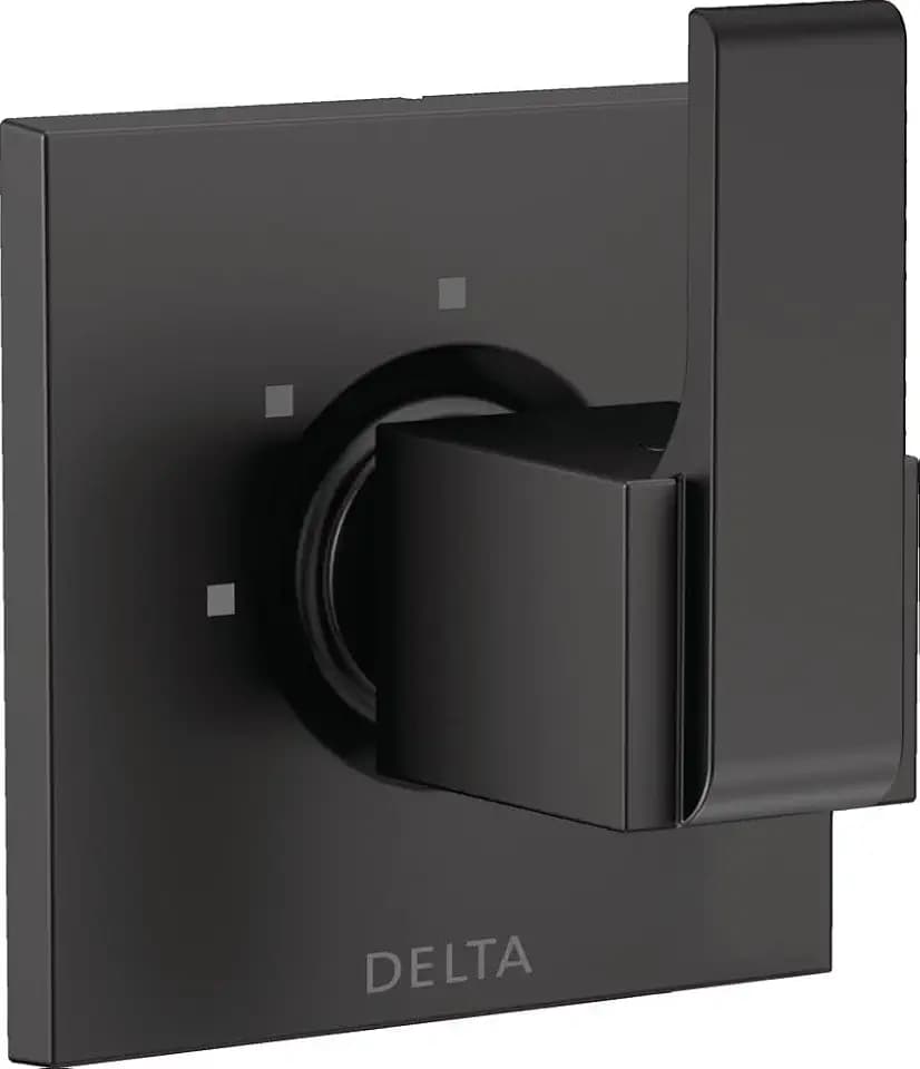Delta Faucet Ara 3-Setting Shower Handle Diverter Trim Kit, Diverter Valve Trim Kit Black, 3 Way Shower Diverter, Delta Diverter Trim, Matte Black T11867-BL (Valve Not Included)