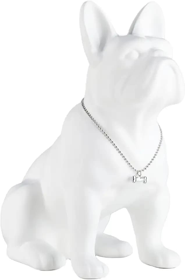 Französische Bulldogge Deko Skulpturen, Kunstharz Englische Bulldogge Figur Hund Statue,Wohnzimmer Modern Schreibtisch-Dekoration