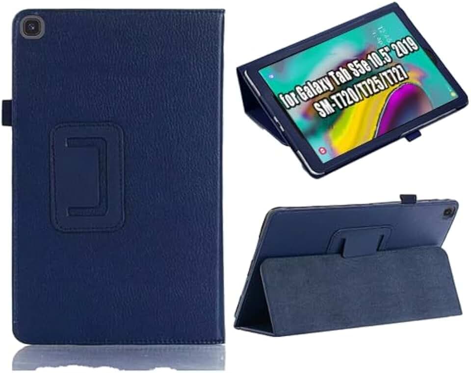 Case for Samsung Galaxy Tab S5e 10.5 inch 2019 Model SM-T720/T725/T727 Case PU Leather Stand Folio Flexible Cover for Samsung Galaxy Tab S5e 10.5 inch Cannot Auto Wake/Sleep (Dark Blue)