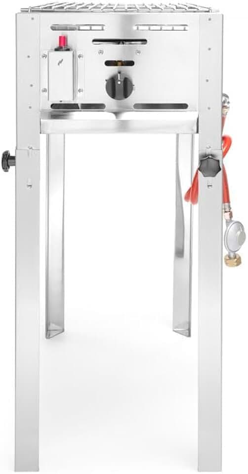 HENDI Grill-Master mini, Elektronisches Zündgerät, nur für Verwendung im Aussenbereich, für Gasflaschengas (Propan/Butan), 5kW(Hs), 340x540x(H)840mm, Edelstahl 18/0