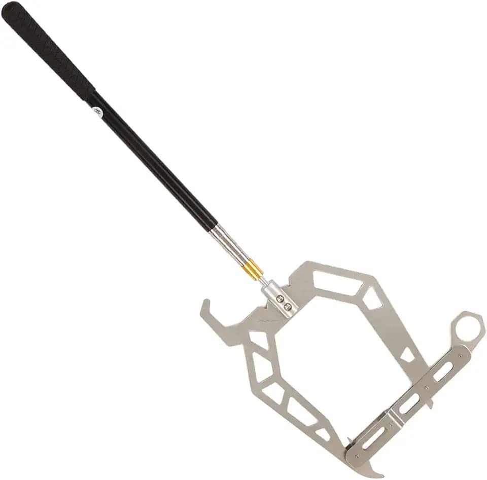Mooring Rope Dock Hook, The Boat Hook, for Your Home and Outdoor U Type Mooring Rope Threader Dock Hook Cable Wire Guider Ship Parking Tool (Mit Teleskopstange)