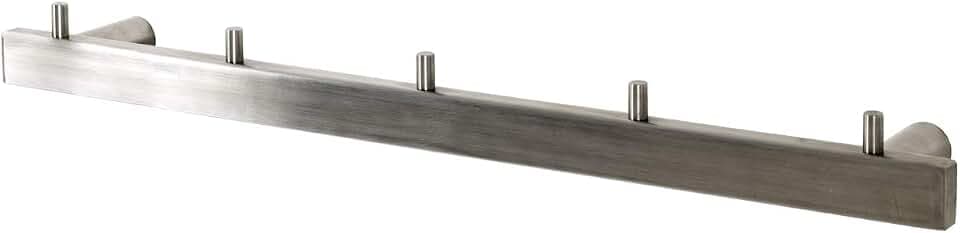 HAKU Garderobenleiste edelstahl, Edelstahl - Maße: B 46 cm x H 4 cm x T 6 cm, Style: Modern