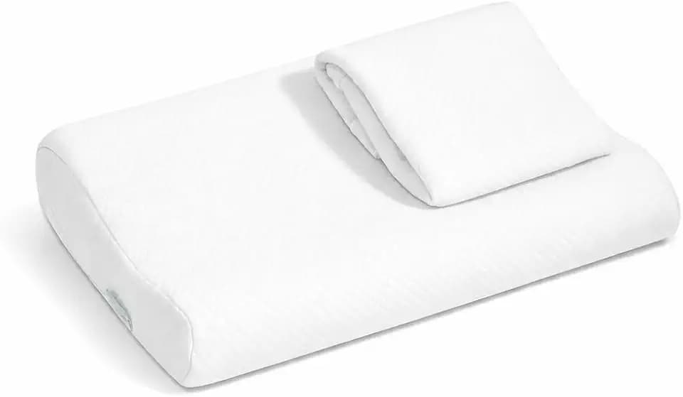 bonmedico ergonomisches Kopf-Kissen ideal für Frauen oder Kinder, mit Gratis Bezug (40x26x8/6 cm)