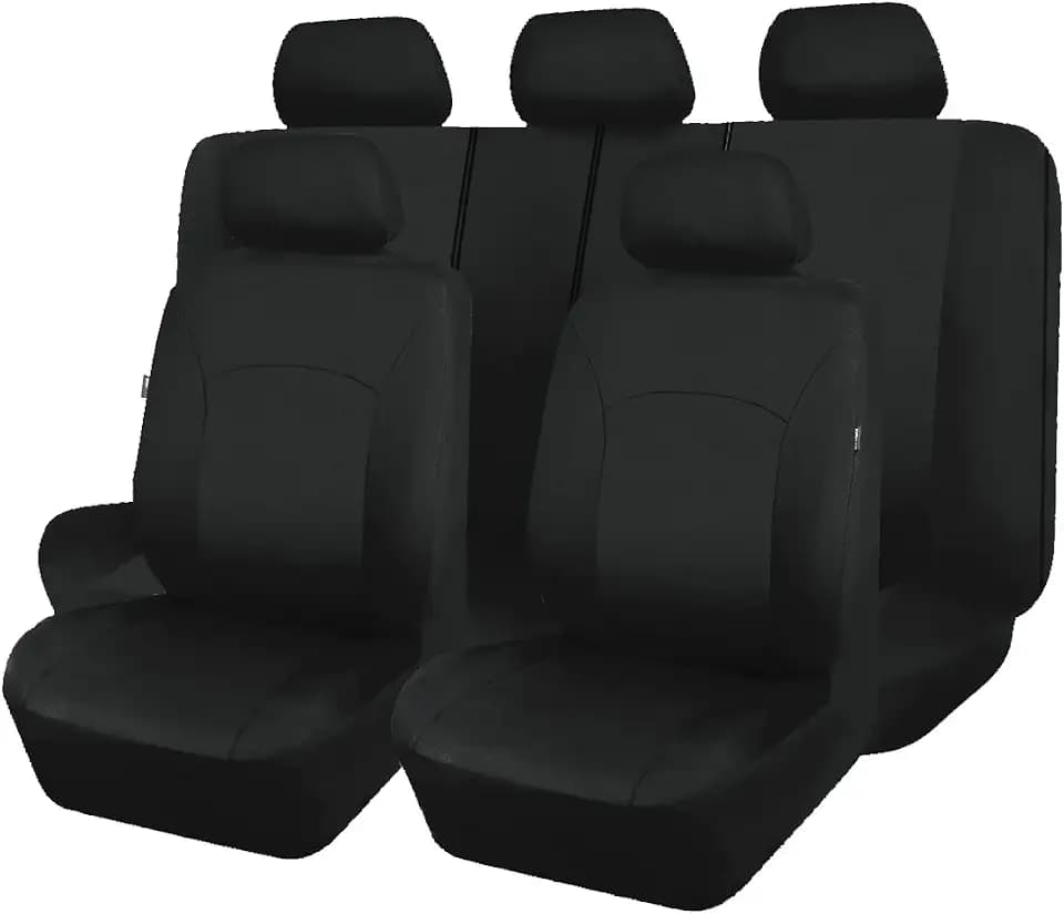 Flying Banner Car Seat Covers Front Seats Rear Bench Polyester car seat Protectors Easy installations Rear Bench Split Classic Man Lady Truck Soid Black