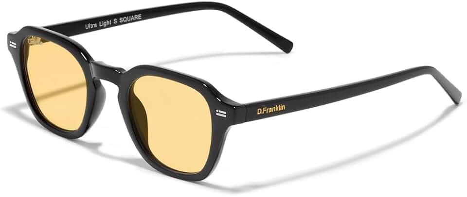 D.Franklin Sonnenbrillen - Unisex - Sonnenbrille mit UV- Schutzgläsern - Modell ultra-light-s-square - Quadratisch - Für Männer und Frauen - Sunglasses
