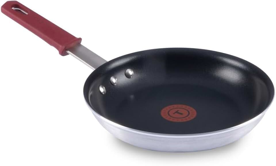 T-fal Professional VX3 Brushed Nonstick Fry Pan with Stainless Steel Handle 8.5Inch, Oven Broiler Safe 400F, Cookware, Pots and Pans, Skillet, Restaurant & Business Grade, Certified NSF and CBA, Black