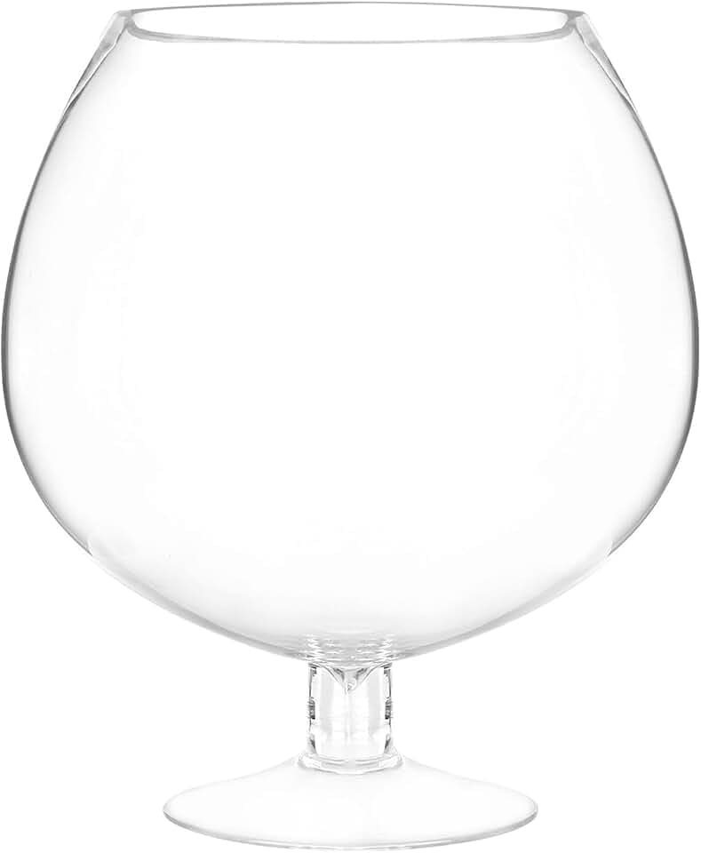 DRW Tischvase in Becherform, transparent, 28 x 28 x 31 cm