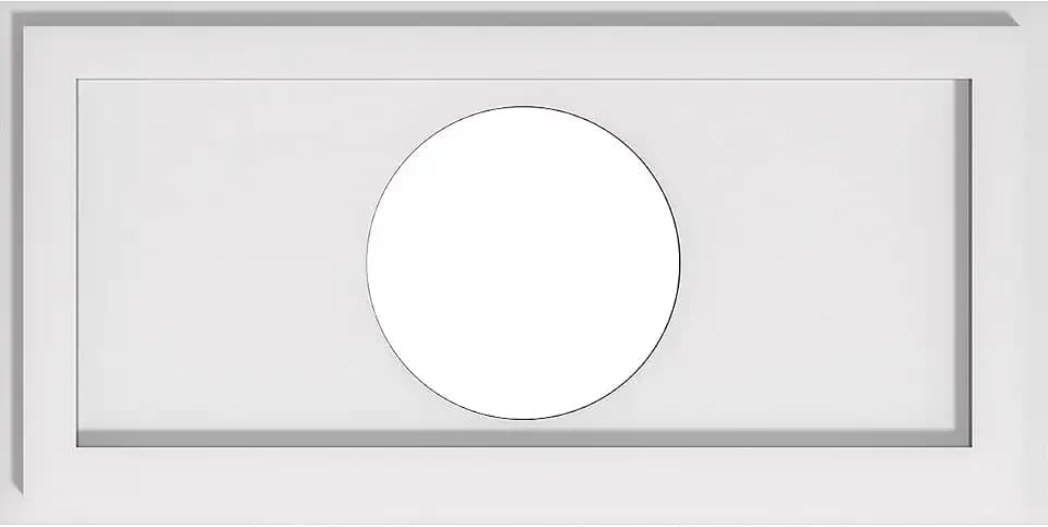 Ekena Millwork CMP20X10RE-06000 Rectangle Architectural Grade PVC Contemporary Urethane Ceiling Medallions 20"W x 10"H x 6"ID x 7"C x 1"P