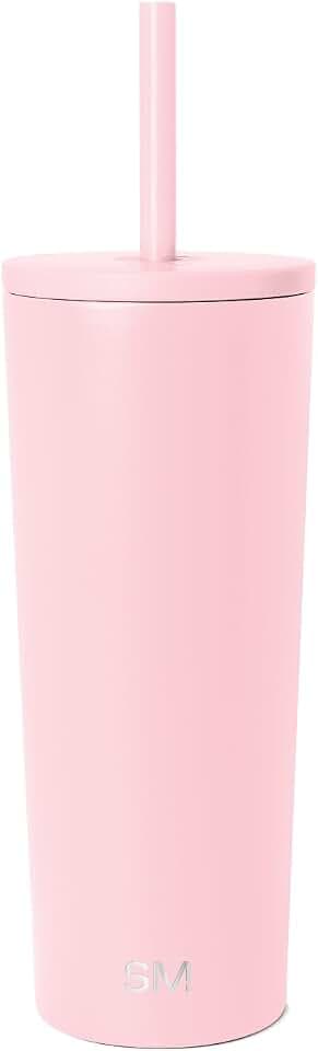 Simple Modern Iced Coffee Tumbler, Insulated | 24oz | Pink