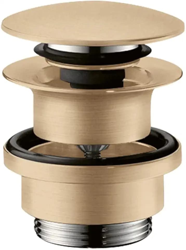 hansgrohe Ablaufgarnitur Push-Open für Waschtisch- und Bidetmischer, Brushed Bronze