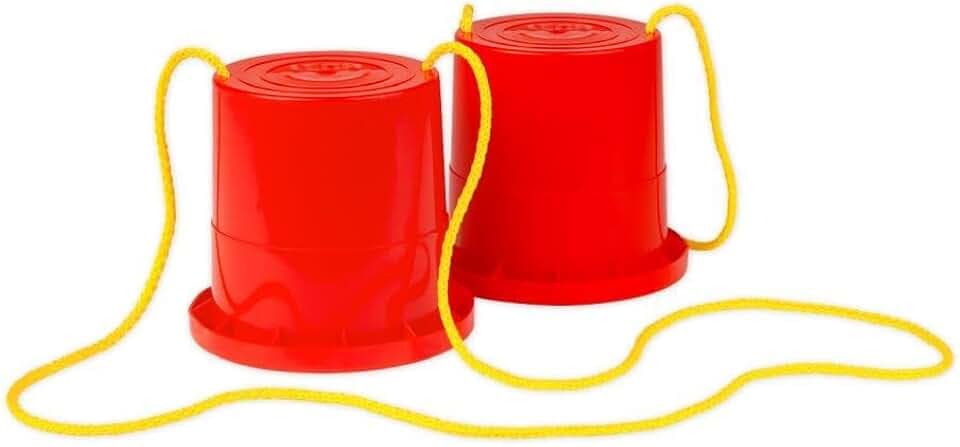 LENA Topfstelzen 13 x 13 x 12 cm für Kinder – robuste Laufdosen zur Förderung von Balance, Koordination und Motorik. Einfarbig, 4-Fach Sortiert, TÜV Zertifiziert. Ideal für Kinder ab 3 Jahren