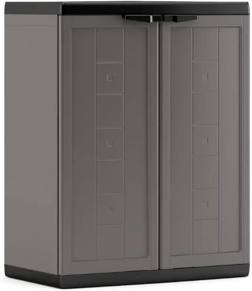 Kis Kunststoffschrank "Jolly" niedrig, 1 Stück, dunkelgrau/schwarz, 9733000 0444 01