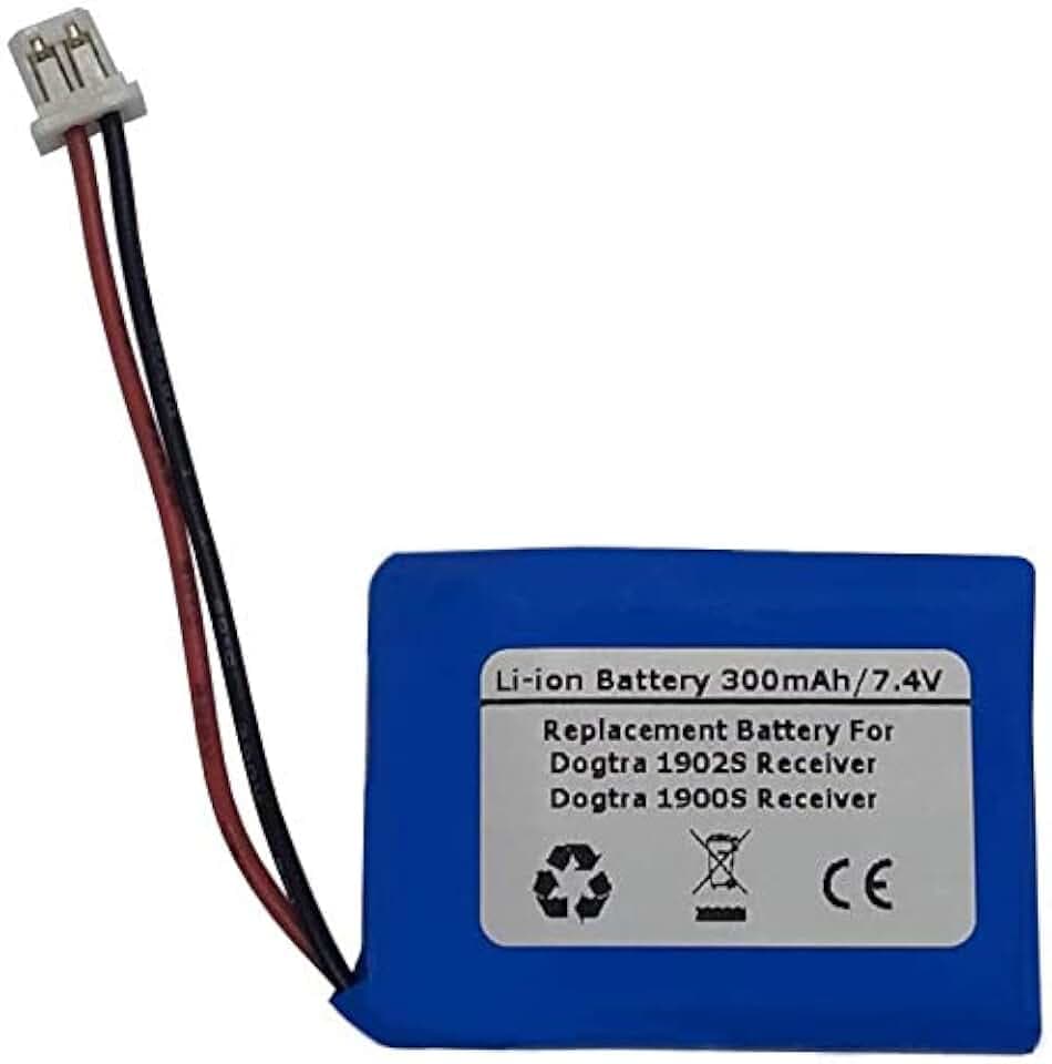 300mAh 7.4V BP74RS Battery for Dogtr a 1902S Receiver, 1900S Receiver, ARC 1200S 1202S Necklace Transmitter Receiver
